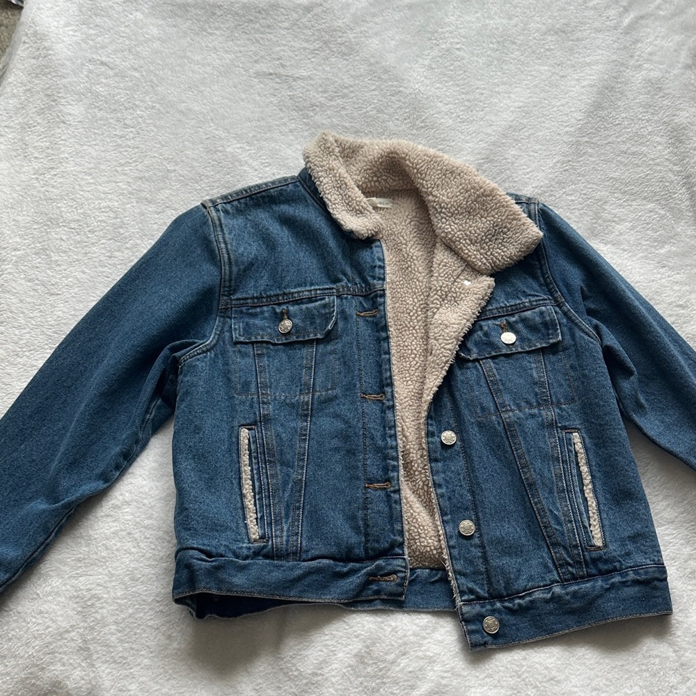 Honey Punch Blue Jean Jacket with Cream Lining